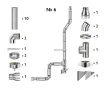 Kit complet coș de fum INOX izolat AISI 304, Ø180–250 mm, lungime 6 m, pentru cazane 30–50 kW (Varianta №6)