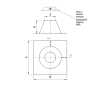 Unitate de trecere pe tavan FERRUM (inox 430/0,5 mm) d.210 mm