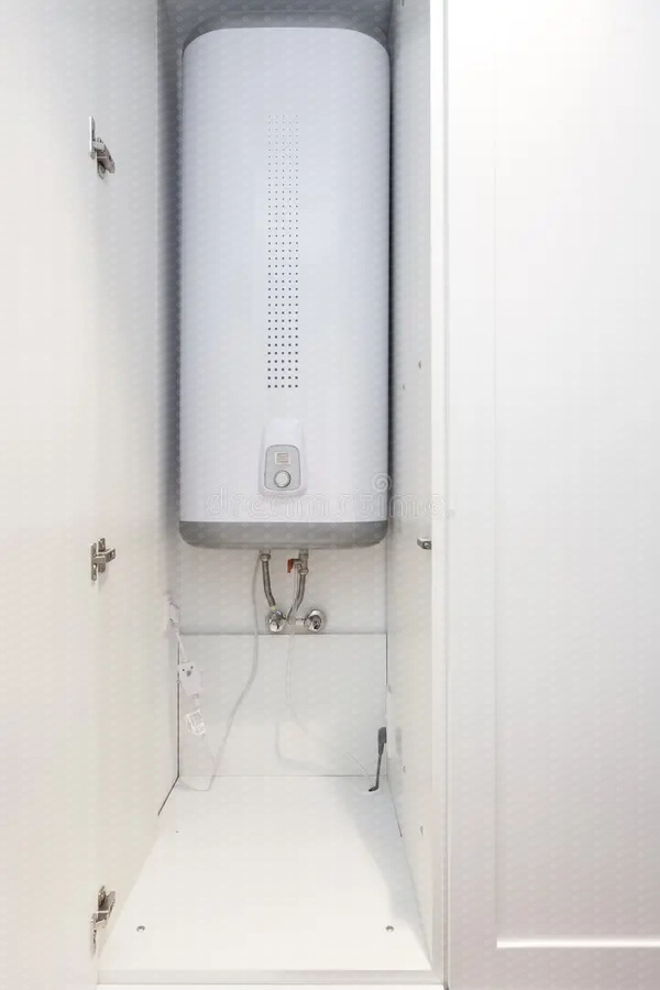 Installation of an electric boiler with a volume of up to 50 liters