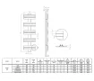 Dimensions of the LOJIMAX BAMITO designer towel warmer