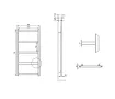 Dimensions of the LOJIMAX FABIO designer towel warmer