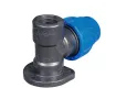 Wall-mounted compression elbow, polyethylene, PN 6 bar, d. 20 x 1/2" (female), side view