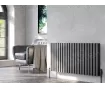 Designer radiator LOJIMAX, collection  SIESTA DOUBLE height 1600 mm. width 699 mm. white mat