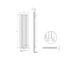 Dimensiunile radiatorului decorativ LOJIMAX KALSEDON
