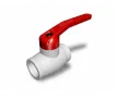 Ball valve made of polypropylene (PPR) d.40, side view