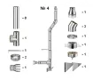 Kit complet coș de fum INOX izolat AISI 304, Ø180–250 mm, lungime 6 m, pentru cazane 30–50 kW (Varianta №4)