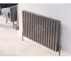 Designer radiator LOJIMAX, collection  SIESTA DOUBLE height 400 mm. width 463 mm. black mat