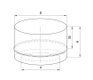 Заглушка для миниральной ваты FERRUM д.150-210 мм (inox 430/0,5 мм)