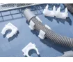 Polypropylene clamp (PPR) d.32, on the pipe