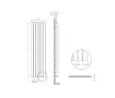 Dimensiunile radiatorului decorativ LOJIMAX LOVA LINE