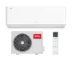 Indoor and outdoor units of the TCL Ocarina HEAT PUMP air conditioner, remote control