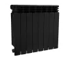 Poza radiator bimetal negru din partea dreapta