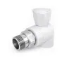 Polypropylene angle valve for radiator (PPR) d.20, side view