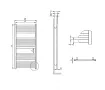 Uscător de prosoape de design LOJIMAX colecția CALVIN 1000x600 mm, Alb