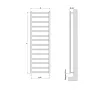 Uscător de prosoape de design CARISA, colecția BURTON, 1240x480 mm, NEGRU