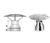 Conical terminal with SOLINOX d.130 hat (304 stainless steel)
