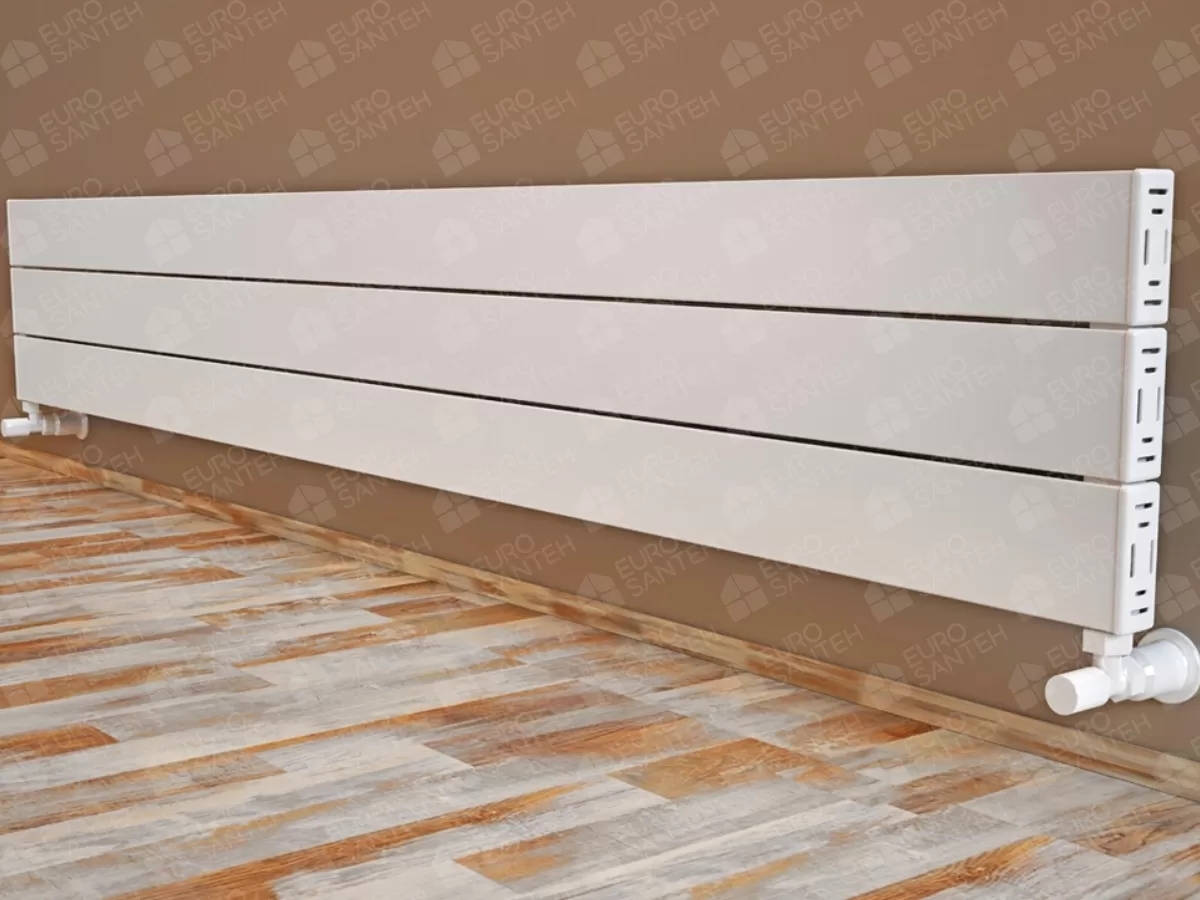 ALUMINUM HORIZONTAL RADIATOR FLAT HRZ inaltimea 800 mm. latimea 294 mm. alb mat