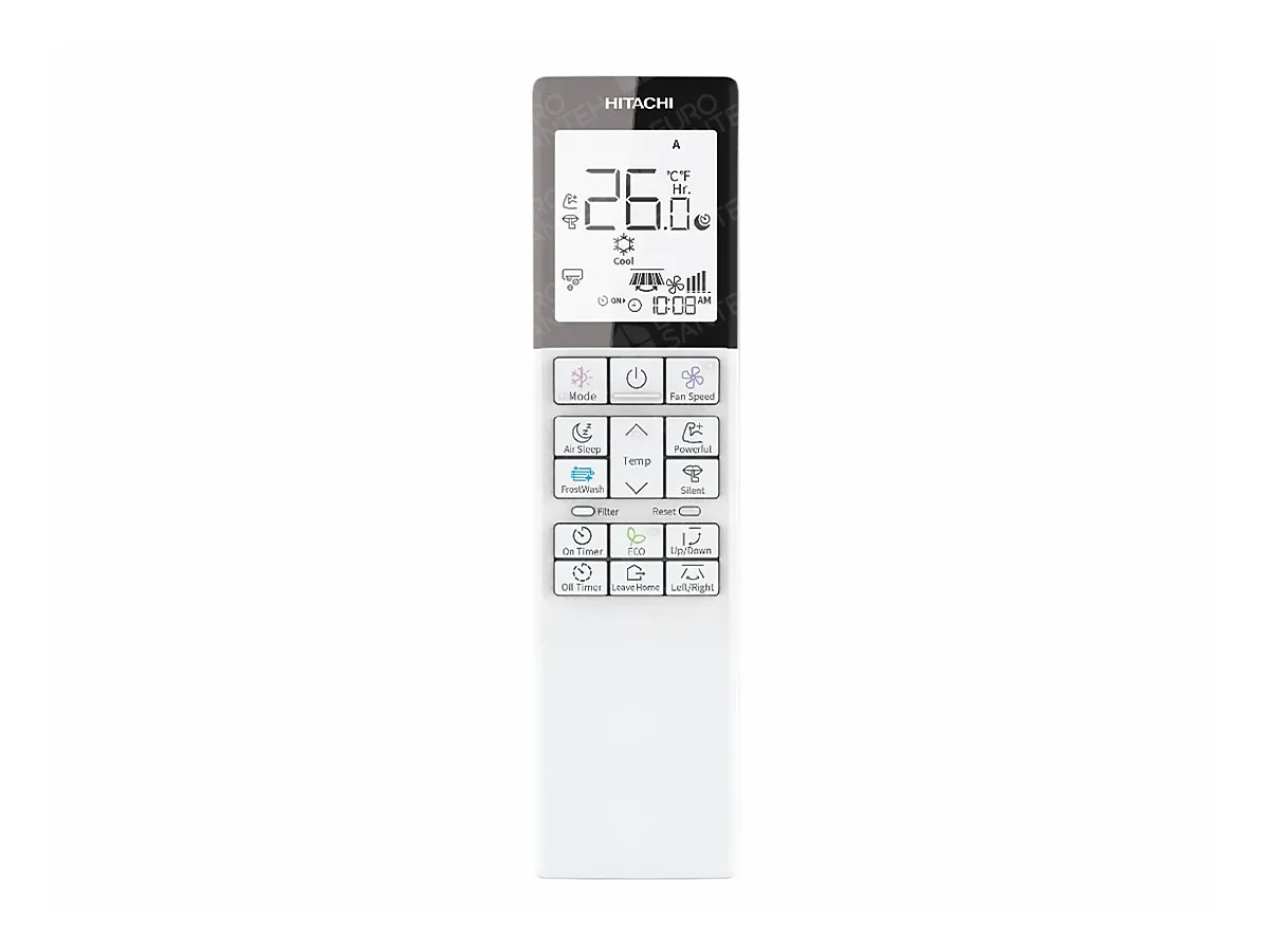 Air conditioner remote control Hitachi Inverter R32 Airhome 400 RAK-DJ70RHAE+RAC-DJ70WHAE 24000 BTU