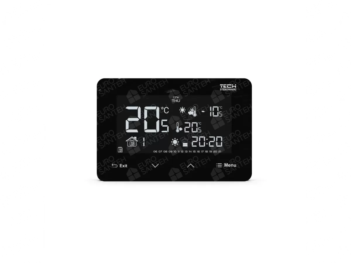 Room thermostat Tech EU-293v3 black