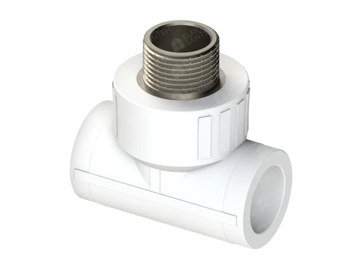 Polypropylene tee (PPR) M d.32x 1, front view