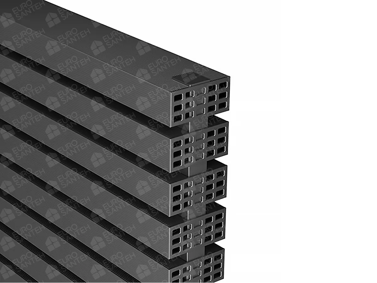 Designer radiators LOJIMAX, collection OPAL PLUS HRZ, black matte