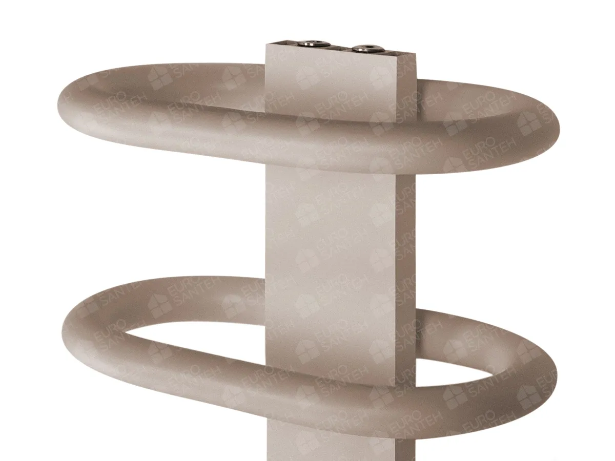 LOJIMAX designer towel warmer, TEOS collection, close-up view
