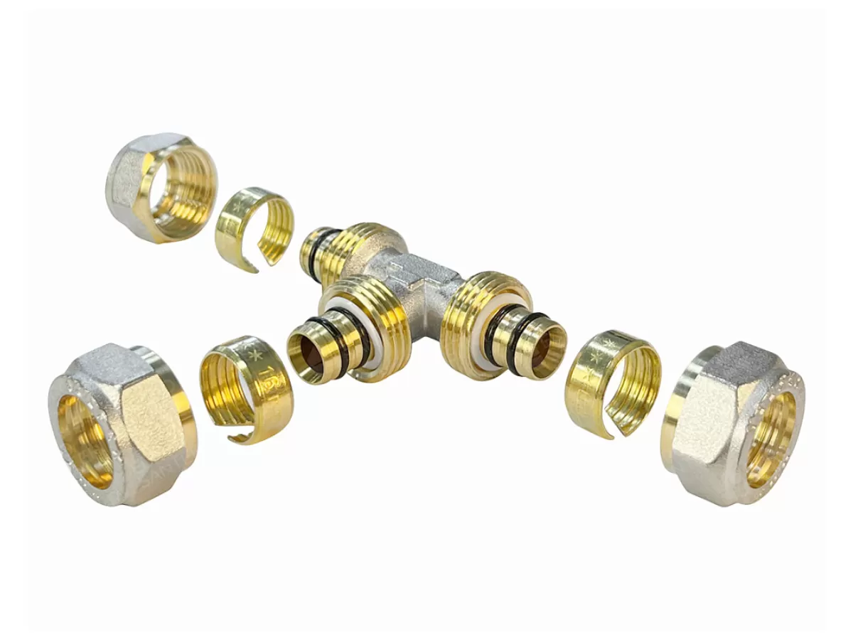 Teu pentru teava multistrat PEX-AL-PEX 16 mm.x 16 mm.x 16 mm. 