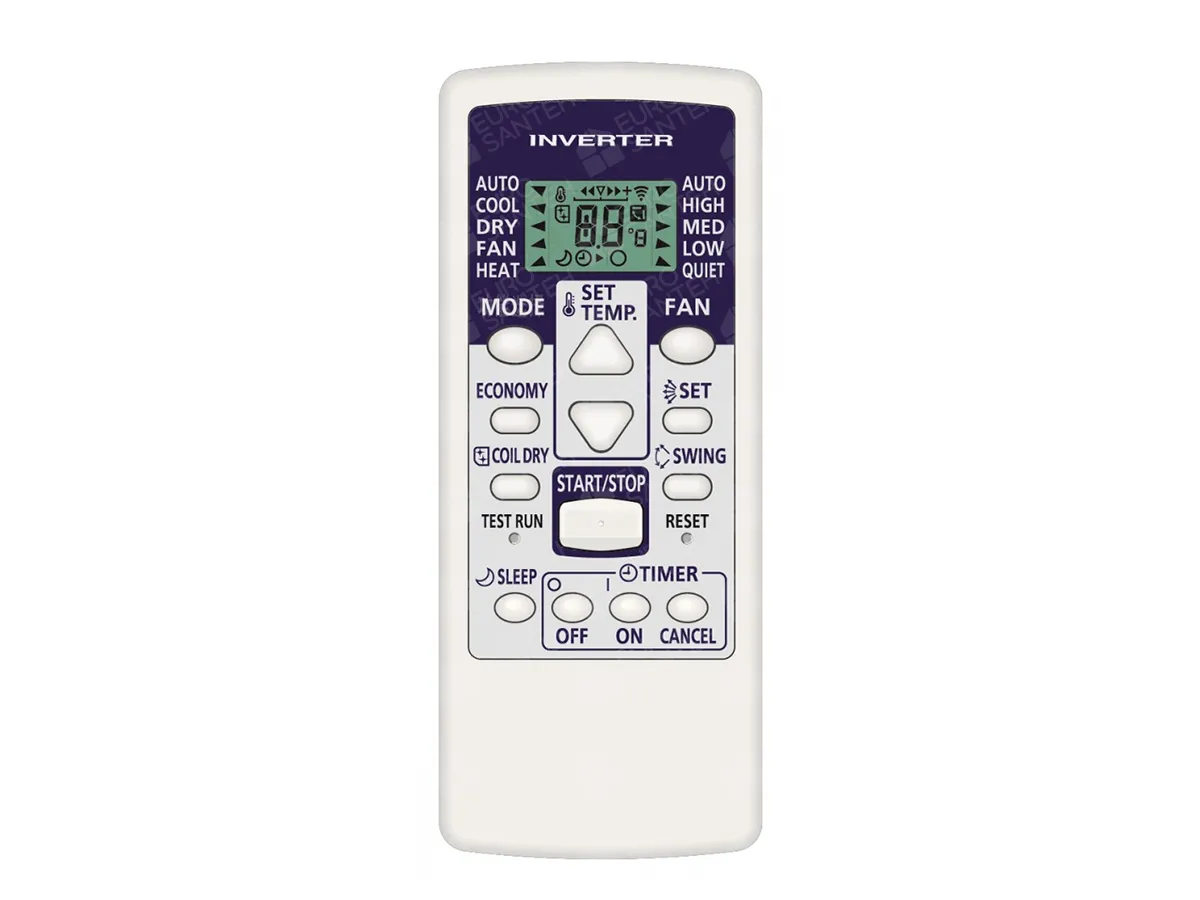 Air conditioner remote control Fujitsu ECO3 Inventer R32 ASHG09LLCC 9000 BTU