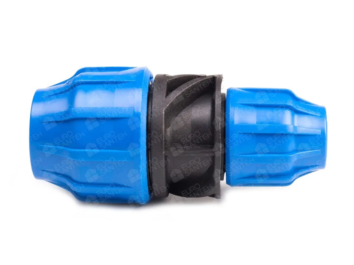 Compression reducing coupling, polyethylene, PN 6 bar, d. 25 x 20, side view