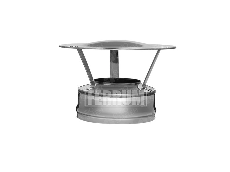 Conical terminal with FERRUM hat d.130-200 mm (stainless steel 430 / 0.5 mm)