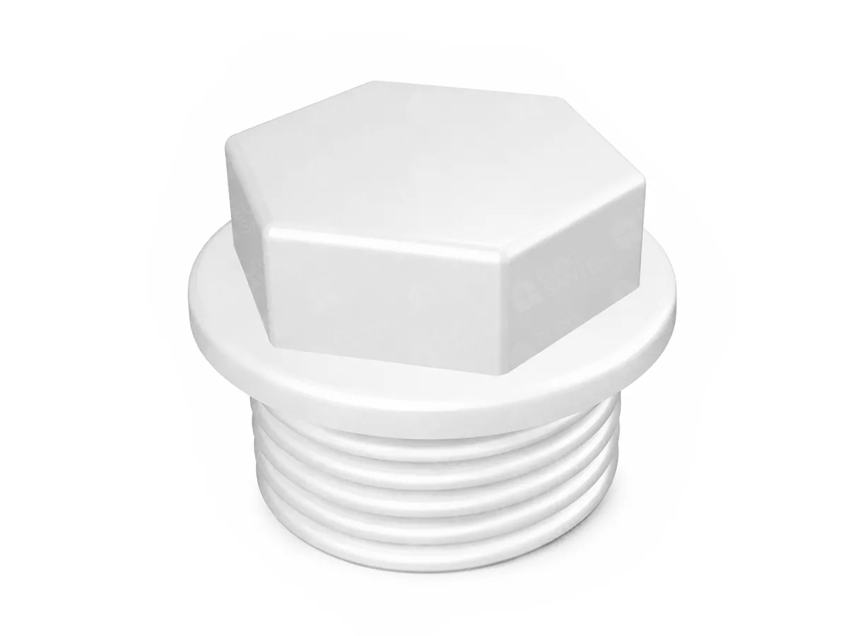 Threaded polypropylene plug (PPR) M d.1/2, front view