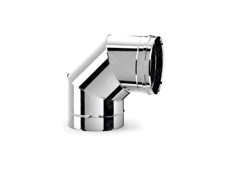 Угол дымоходный 90° SOLINOX d.130 (inox 316L)