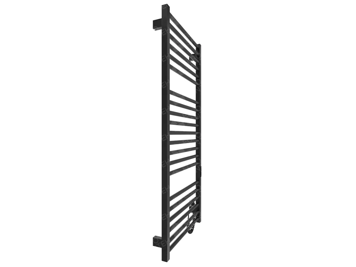 Electric heated towel rail LOJIMAX Platinum Black 500mm. 1000mm.