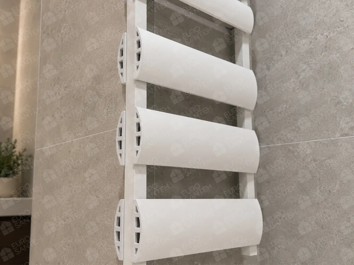 Designer towel warmer LOJIMAX WALDO DOUBLE collection 1400x500 mm, White