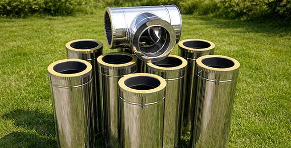 Sandwich chimney installation