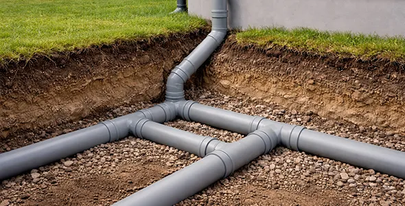 External sewer installation