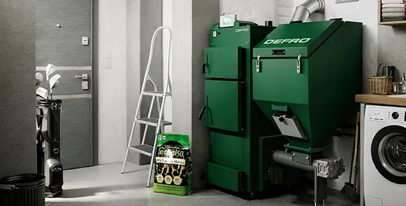 Pellet boilers with automatic feeding