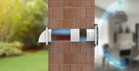 Wall-Mounted Heat Recovery Ventilation Installation
